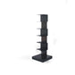 Contemporary Standard Metal Bookshelf Closed Back Bookcase with Shelves 13.8"L x 13.8"W x 42.9"H Black Clearhalo 'Bookcases' 'furn' 'furn_bookcases' 'Furniture' 'Office Furniture' 6424421