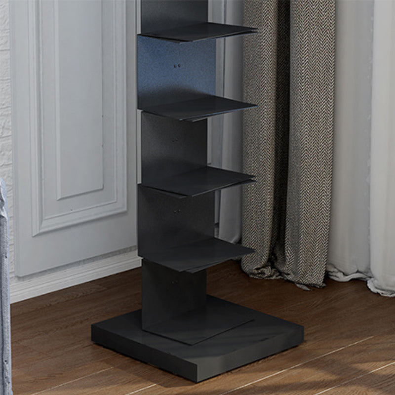 Contemporary Standard Metal Bookshelf Closed Back Bookcase with Shelves Clearhalo 'Bookcases' 'furn' 'furn_bookcases' 'Furniture' 'Office Furniture' 6424422