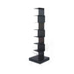Contemporary Standard Metal Bookshelf Closed Back Bookcase with Shelves 13.8"L x 13.8"W x 49.6"H Black Clearhalo 'Bookcases' 'furn' 'furn_bookcases' 'Furniture' 'Office Furniture' 6424423