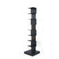 Contemporary Standard Metal Bookshelf Closed Back Bookcase with Shelves 13.8"L x 13.8"W x 56.7"H Black Clearhalo 'Bookcases' 'furn' 'furn_bookcases' 'Furniture' 'Office Furniture' 6424424
