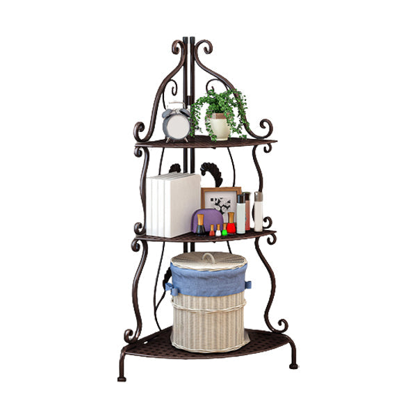 Metal Vertical Book Shelf Etagere Open Shelf Bookcase for Home