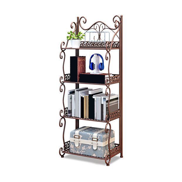 Metal Vertical Book Shelf Etagere Open Shelf Bookcase for Home