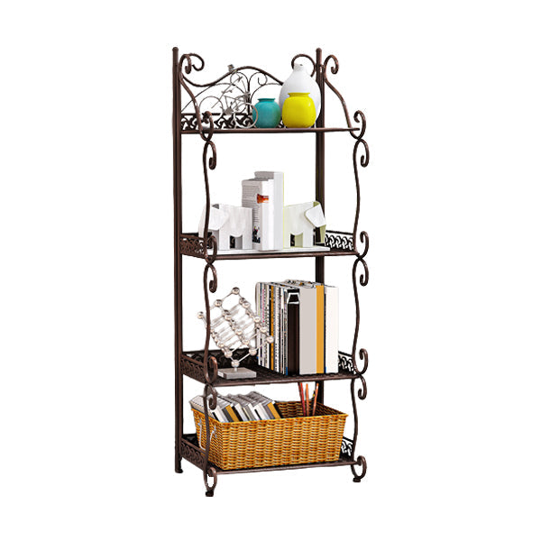Metal Vertical Book Shelf Etagere Open Shelf Bookcase for Home