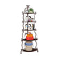 Metal Vertical Book Shelf Etagere Open Shelf Bookcase for Home