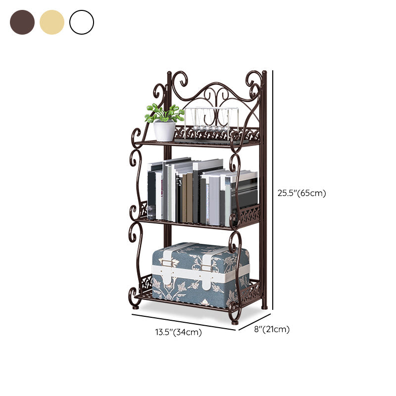 Metal Vertical Book Shelf Etagere Open Shelf Bookcase for Home