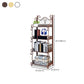 Metal Vertical Book Shelf Etagere Open Shelf Bookcase for Home