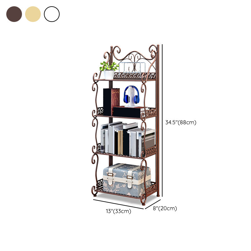 Metal Vertical Book Shelf Etagere Open Shelf Bookcase for Home