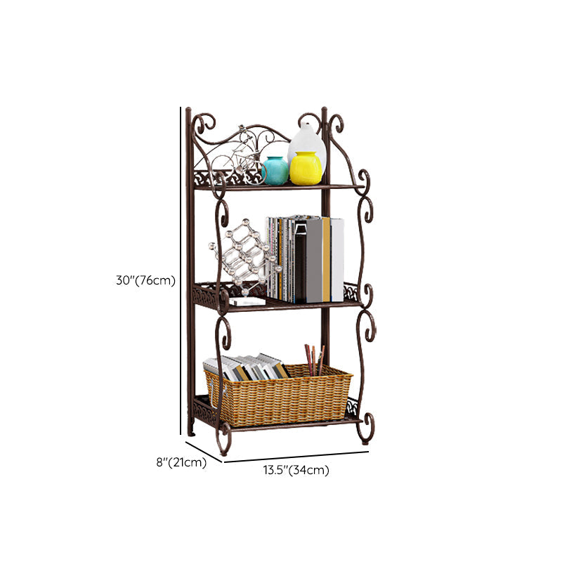 Metal Vertical Book Shelf Etagere Open Shelf Bookcase for Home