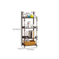 Metal Vertical Book Shelf Etagere Open Shelf Bookcase for Home