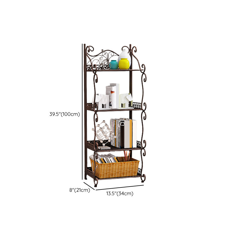 Metal Vertical Book Shelf Etagere Open Shelf Bookcase for Home