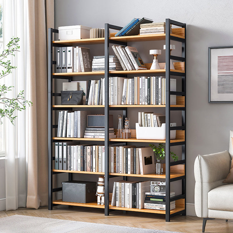 Modern Wood Shelf 11.8-inch Wide Open Etagere Bookcase in Matte Finish