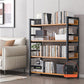 Modern Wood Shelf 11.8-inch Wide Open Etagere Bookcase in Matte Finish