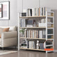 Modern Wood Shelf 11.8-inch Wide Open Etagere Bookcase in Matte Finish