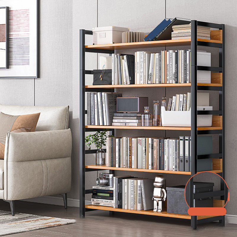Modern Wood Shelf 11.8-inch Wide Open Etagere Bookcase in Matte Finish