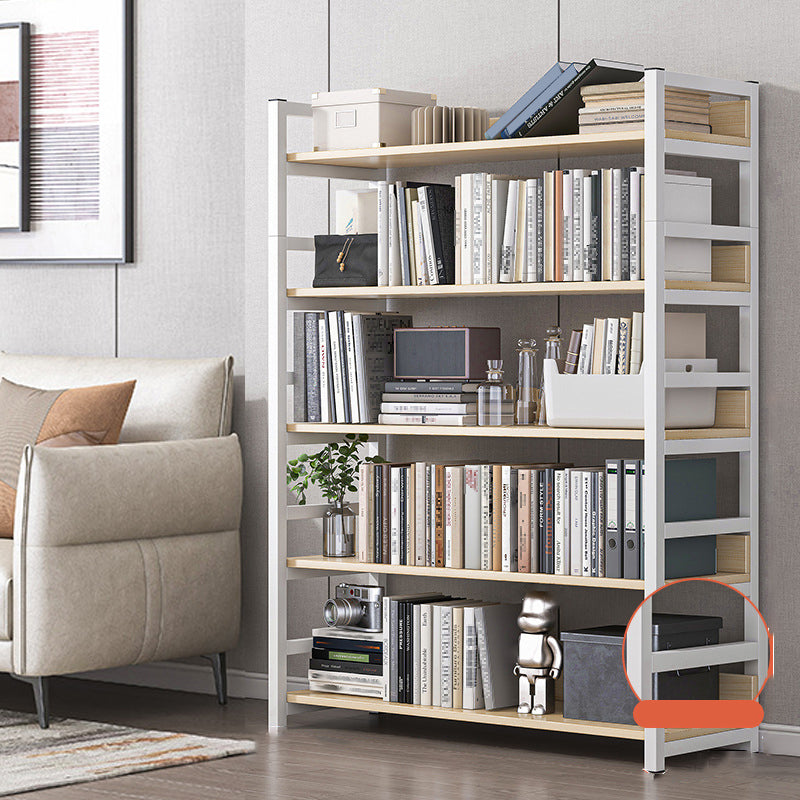 Modern Wood Shelf 11.8-inch Wide Open Etagere Bookcase in Matte Finish