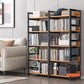 Modern Wood Shelf 11.8-inch Wide Open Etagere Bookcase in Matte Finish