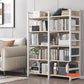 Modern Wood Shelf 11.8-inch Wide Open Etagere Bookcase in Matte Finish