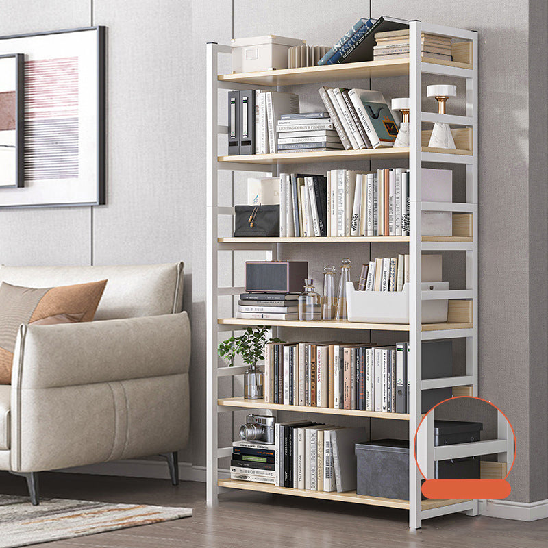 Modern Wood Shelf 11.8-inch Wide Open Etagere Bookcase in Matte Finish