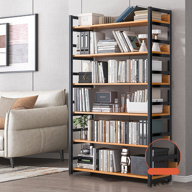 Modern Wood Shelf 11.8-inch Wide Open Etagere Bookcase in Matte Finish