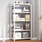 Contemporary Metal and Wooden Book Shelf Open Back Bookshelf for Home Office