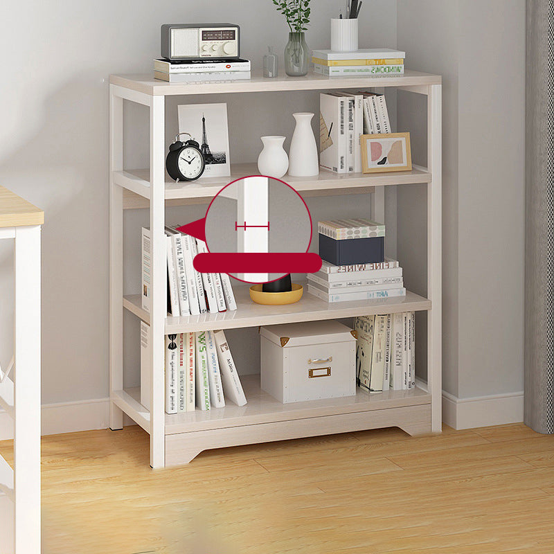 Contemporary Metal and Wooden Book Shelf Open Back Bookshelf for Home Office