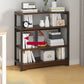 Contemporary Metal and Wooden Book Shelf Open Back Bookshelf for Home Office