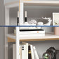Contemporary Metal and Wooden Book Shelf Open Back Bookshelf for Home Office