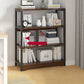 Contemporary Metal and Wooden Book Shelf Open Back Bookshelf for Home Office