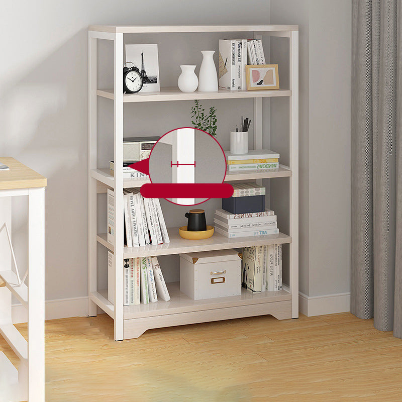 Contemporary Metal and Wooden Book Shelf Open Back Bookshelf for Home Office