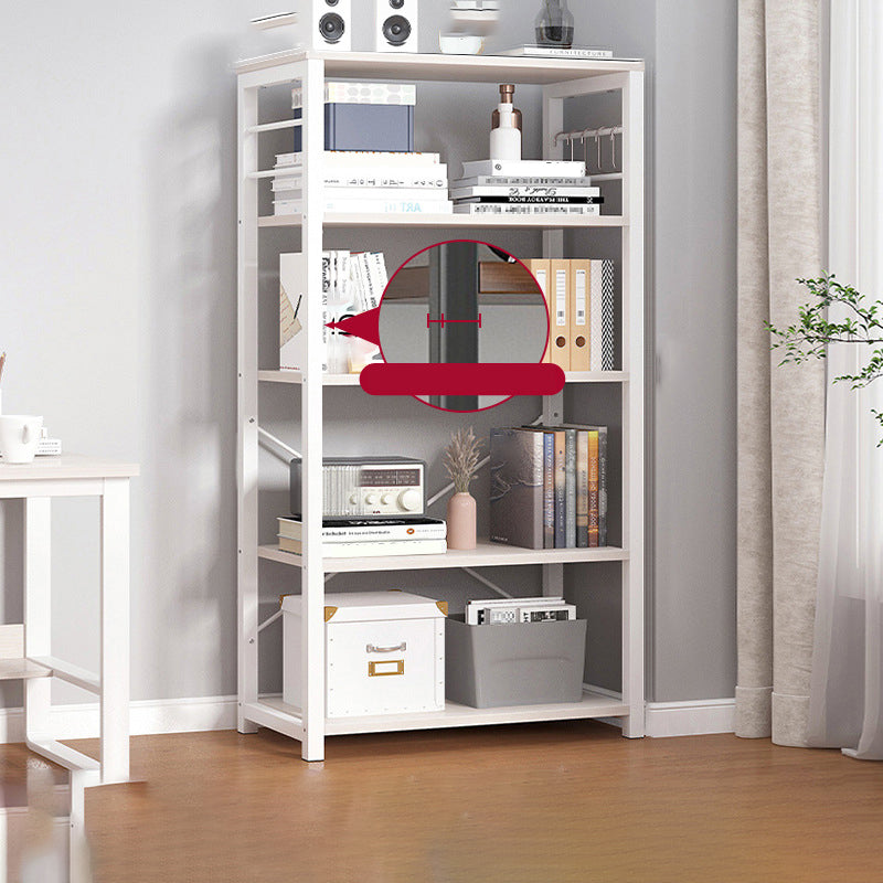 Contemporary Metal and Wooden Book Shelf Open Back Bookshelf for Home Office