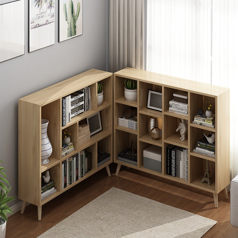 Scandinavian 9-inch Wide Cube Bookshelf Wood Home Floor Type Bookcase