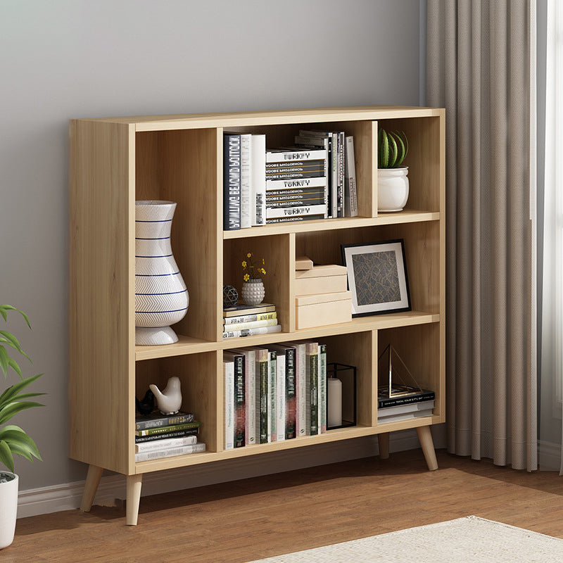 Scandinavian 9-inch Wide Cube Bookshelf Wood Home Floor Type Bookcase