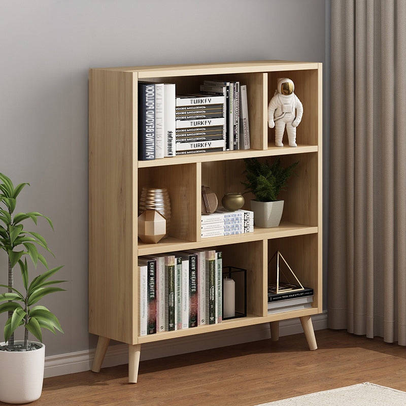 Scandinavian 9-inch Wide Cube Bookshelf Wood Home Floor Type Bookcase
