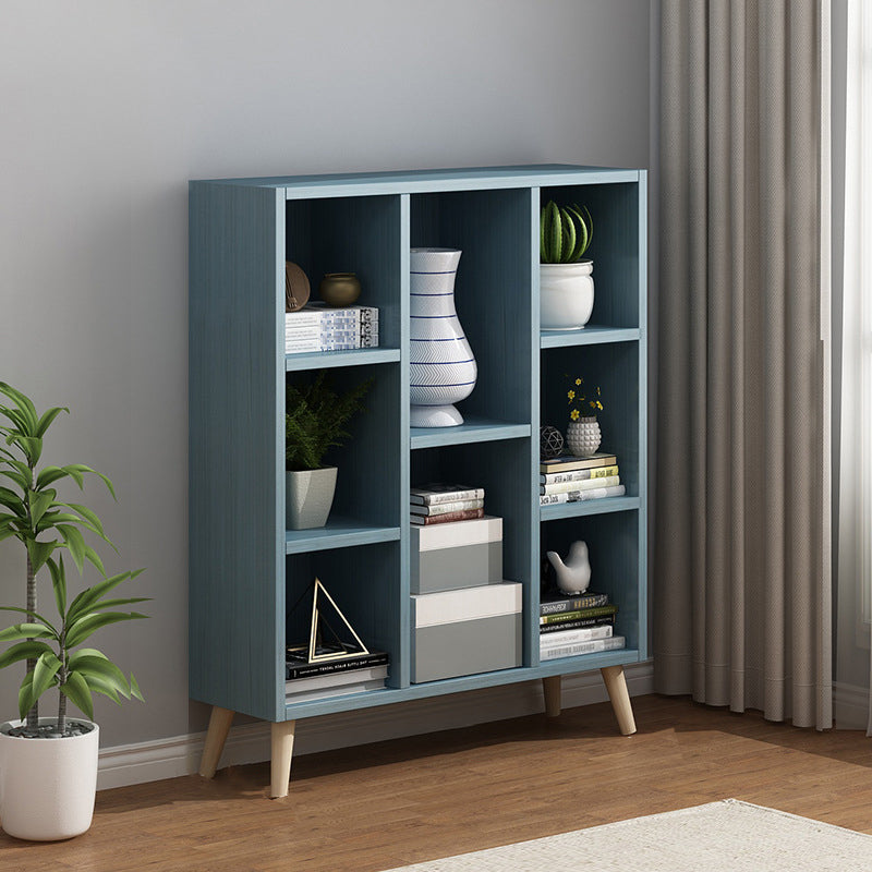 Scandinavian 9-inch Wide Cube Bookshelf Wood Home Floor Type Bookcase
