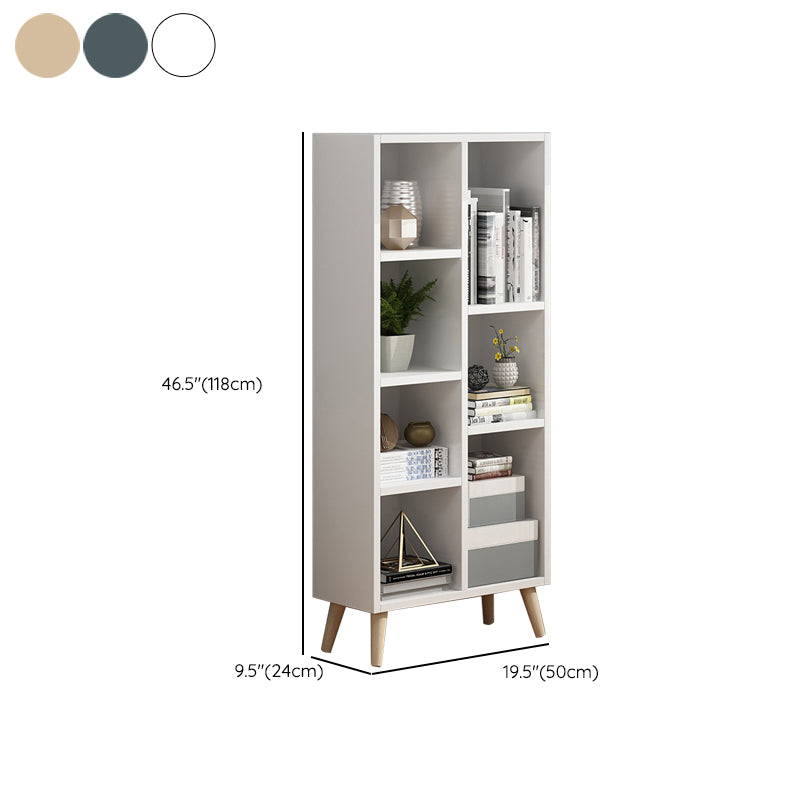 Scandinavian 9-inch Wide Cube Bookshelf Wood Home Floor Type Bookcase
