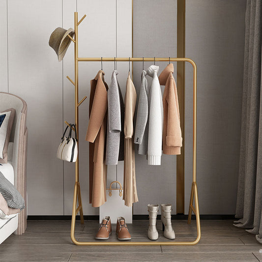 Rack de manteau contemporain crochets en manteau en métal rack avec étagères de rangement
