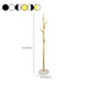 Contemporary Metal Hall Stand Free Standing with Hooks Coat Hanger