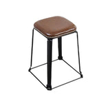 Modern Square Poof Solid Water Resistant Faux Leather Poof with Nailhead Trim Clearhalo 'furn' 'furn_ottomans_poufs' 'Furniture' 'Living Room Furniture' 'Ottomans & Poufs' 'ottomans_poufs' 6424961