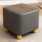 Fabric Pouf Ottoman Contrast Stripe Square Stain Resistant Modern Ottoman