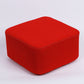 Contemporary Pouf Ottoman Fabric Upholstered Tear Resistant Square Ottoman