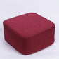 Contemporary Pouf Ottoman Fabric Upholstered Tear Resistant Square Ottoman