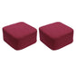 Contemporary Pouf Ottoman Fabric Upholstered Tear Resistant Square Ottoman