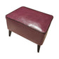 Mid-Century Modern Pouf Ottoman Faux Leather Upholstered Rectangle Ottoman with Chair Legs Violet 1 Piece Clearhalo 'furn' 'furn_ottomans_poufs' 'Furniture' 'Living Room Furniture' 'Ottomans & Poufs' 'ottomans_poufs' 6425115