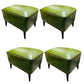 Mid-Century Modern Pouf Ottoman Faux Leather Upholstered Rectangle Ottoman with Chair Legs Green 4 Piece Set Clearhalo 'furn' 'furn_ottomans_poufs' 'Furniture' 'Living Room Furniture' 'Ottomans & Poufs' 'ottomans_poufs' 6425137