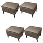 Mid-Century Modern Pouf Ottoman Faux Leather Upholstered Rectangle Ottoman with Chair Legs Dark Gray 4 Piece Set Clearhalo 'furn' 'furn_ottomans_poufs' 'Furniture' 'Living Room Furniture' 'Ottomans & Poufs' 'ottomans_poufs' 6425146