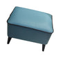 Mid-Century Modern Pouf Ottoman Faux Leather Upholstered Rectangle Ottoman with Chair Legs Light Blue 1 Piece Clearhalo 'furn' 'furn_ottomans_poufs' 'Furniture' 'Living Room Furniture' 'Ottomans & Poufs' 'ottomans_poufs' 6425150