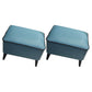 Mid-Century Modern Pouf Ottoman Faux Leather Upholstered Rectangle Ottoman with Chair Legs Light Blue 2 Piece Set Clearhalo 'furn' 'furn_ottomans_poufs' 'Furniture' 'Living Room Furniture' 'Ottomans & Poufs' 'ottomans_poufs' 6425151