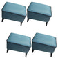 Mid-Century Modern Pouf Ottoman Faux Leather Upholstered Rectangle Ottoman with Chair Legs Light Blue 4 Piece Set Clearhalo 'furn' 'furn_ottomans_poufs' 'Furniture' 'Living Room Furniture' 'Ottomans & Poufs' 'ottomans_poufs' 6425152