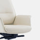 Contemporary White Leather Managers Chair Armless Upholstered Office Chair
