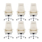 Contemporary White Leather Managers Chair Armless Upholstered Office Chair